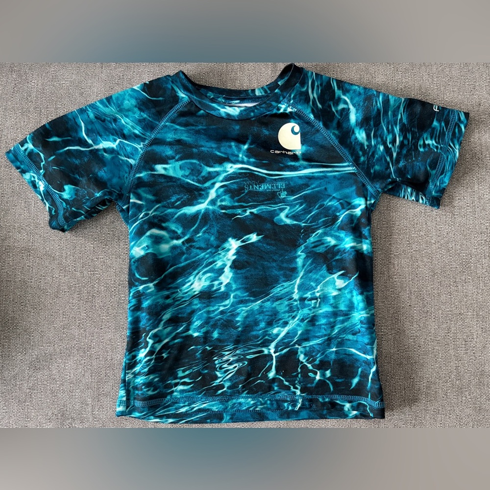 Carhartt 3T Toddler Swim Rashguard - Ocean Blue